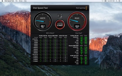 Blackmagic Disk Speed Test for Mac