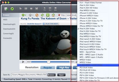 4Media Online Video Converter for Mac