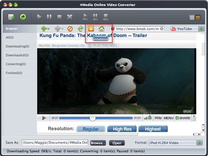 4Media Online Video Converter for Mac