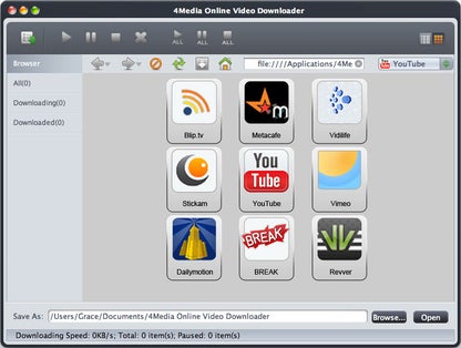 4Media Online Video Downloader for Mac