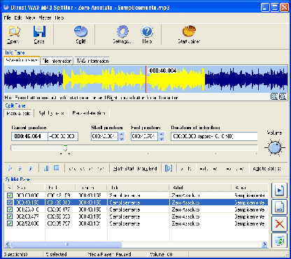 Direct WAV MP3 Splitter