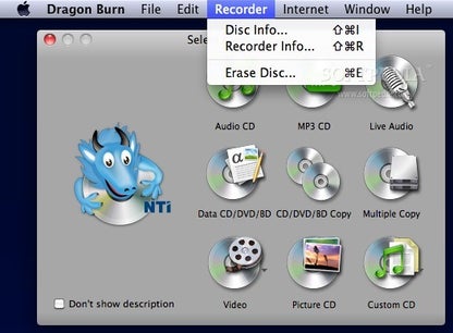 NTI Dragon Burn for Mac