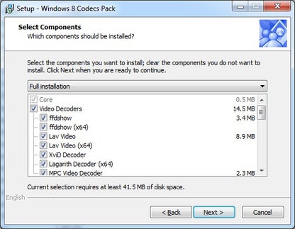 Windows 8 Codecs Pack