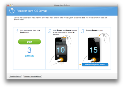 Wondershare Dr.Fone – iOS Data Recovery for Mac