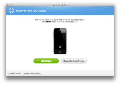 Wondershare Dr.Fone – iOS Data Recovery for Mac