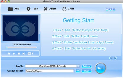 uSeesoft Total Video Converter for Mac